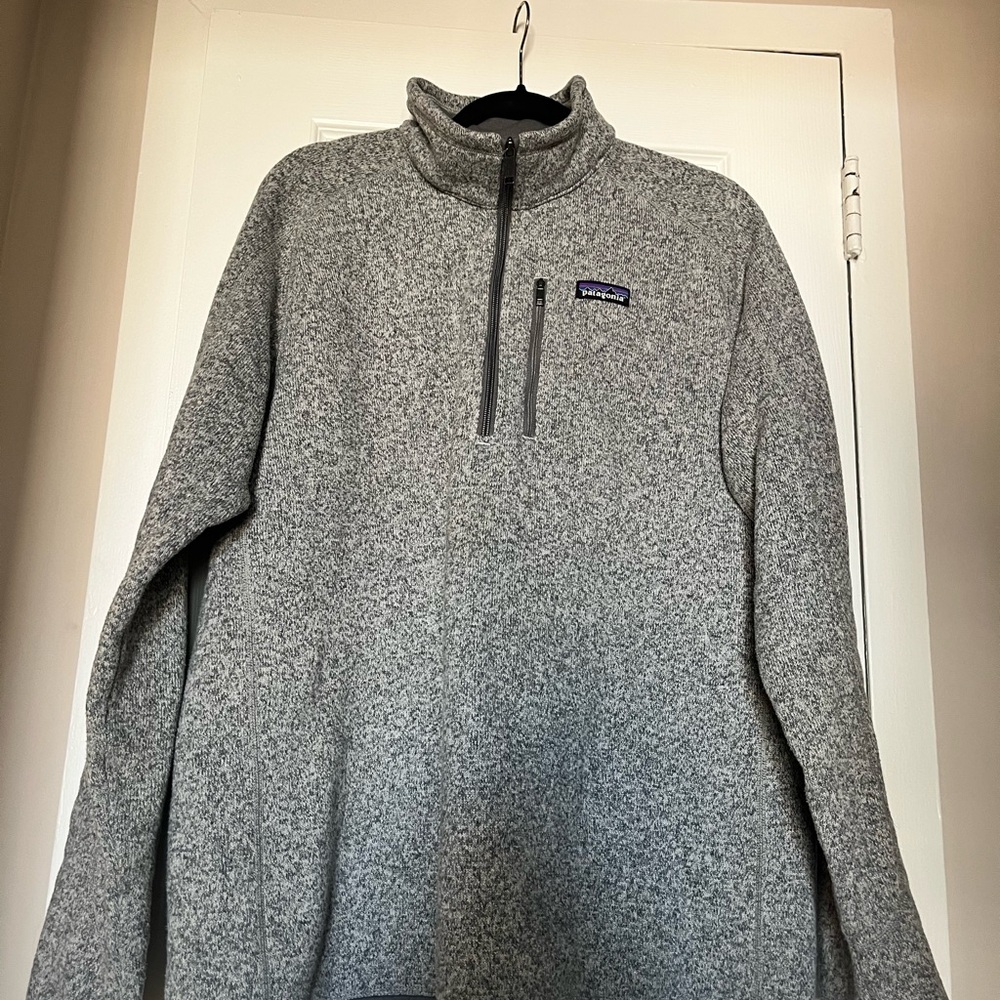 Patagonia Heather Gray Fleece 1/4 zip